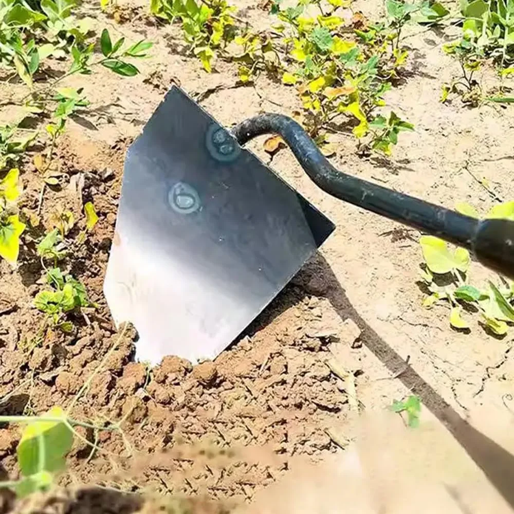 سر بیلچه نوک تیز فولاد منگنز ضخیم شده، بیلچه توخالی دستی، ابزار باغبانی کشاورزی برای وجین علف های هرز، کاشت سبزیجات و شل کردن خاک