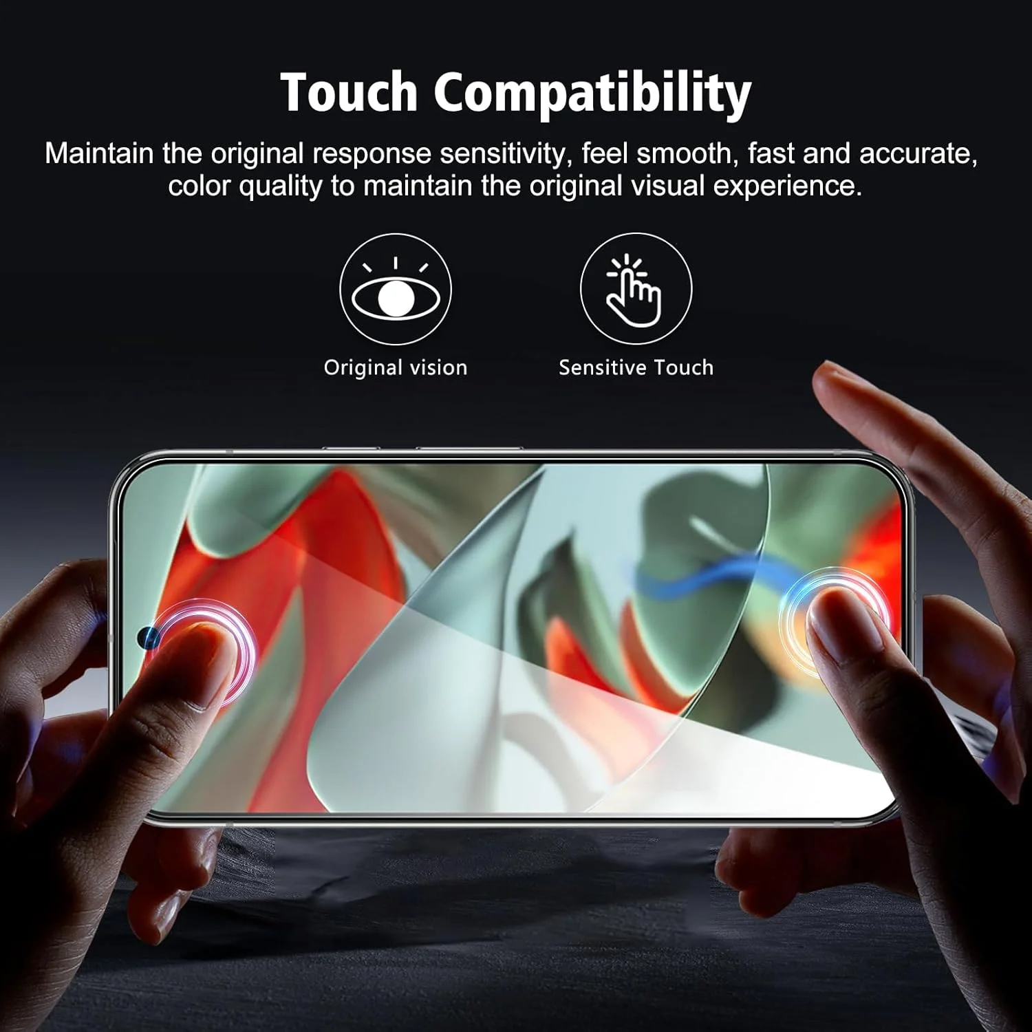 محافظ صفحه نمایش شیشه ای حرارت دیده CYYAGE، 3 عدد، مناسب برای Google Pixel 9 Pro XL، شیشه با سختی 9H، بدون حباب، ضد خش