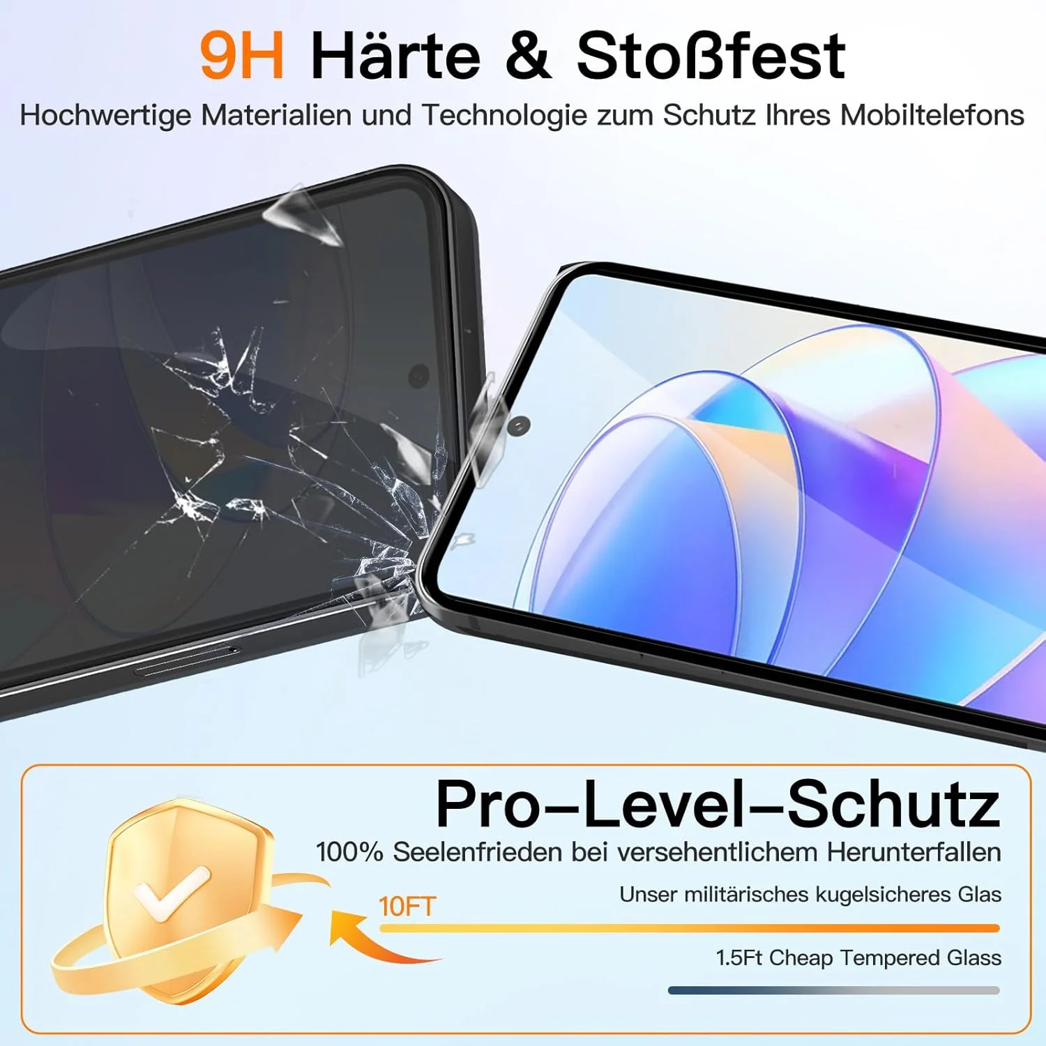 محافظ صفحه نمایش شیشه ای حرارت دیده دوربین VideoSecu، مناسب برای گوگل پیکسل 8A، بسته 2+2 عددی، محافظ صفحه نمایش شیشه ای حرارت دیده با وضوح HD و سختی 9H، بدون حباب - دقت لمسی 100٪، مقاوم در برابر خراش، پوشش کامل