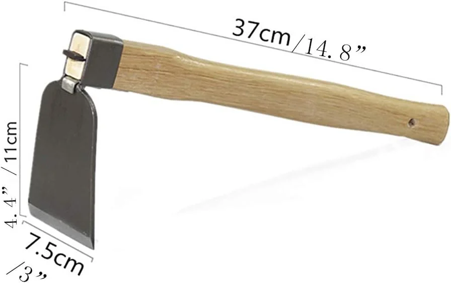 بیلچه با دسته چوبی XMRISE، ابزار باغبانی دستی برای کشاورزی در فضای باز، مناسب برای حفر و هوادهی خاک