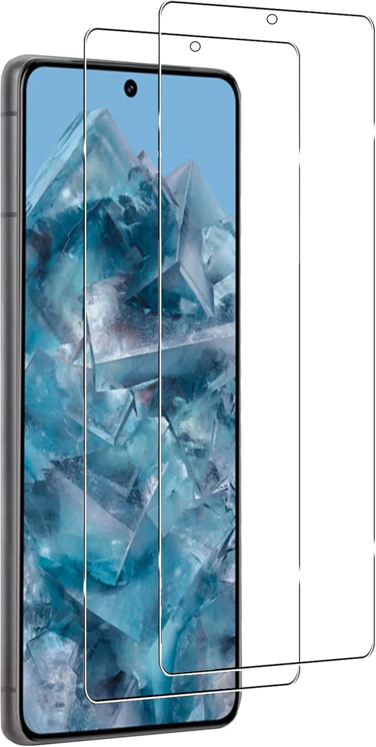 محافظ صفحه نمایش EKAM برای گوگل پیکسل 8، [2 عدد] شیشه حرارت دیده [سختی 9H] [بدون حباب] محافظ صفحه نمایش برای گوگل پیکسل 8 [6.2 اینچ]