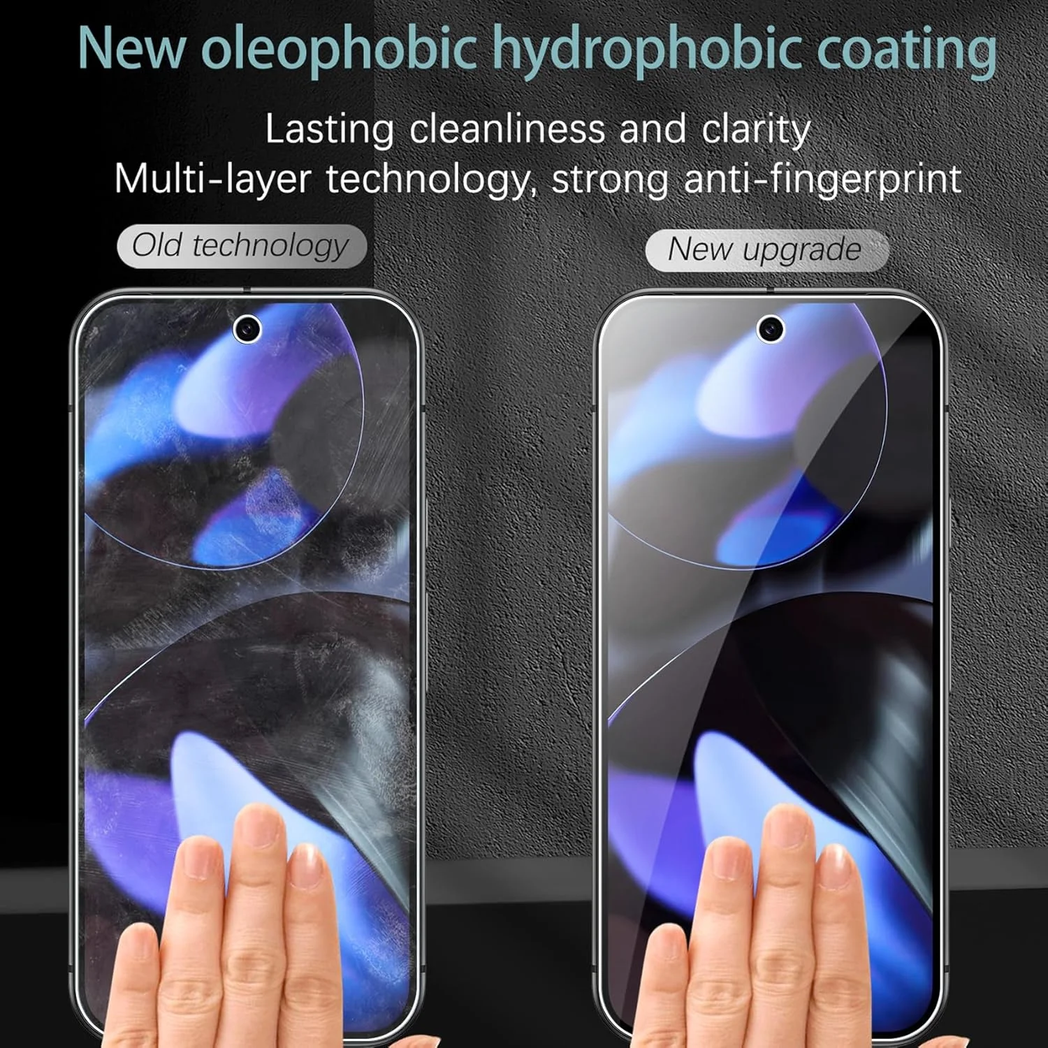 Vuciya 2 Pieces Tempered Glass for Google Pixel 9 Screen Protector + 2 Camera HD Screen Protector 9H Hardness Anti-Scratch Ultra Resistant Screen Protector