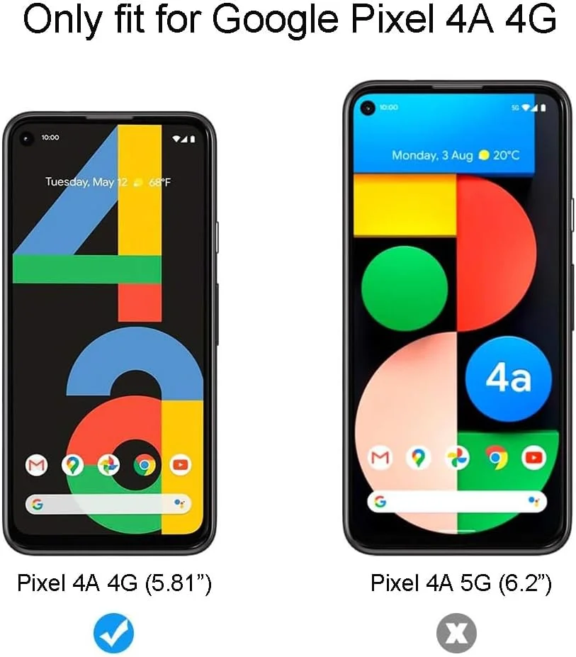 محافظ صفحه نمایش HYGMOCC طراحی شده برای Google Pixel 4A 4G، شیشه حرارت دیده، ضد خش، ضد اثر انگشت و بدون حباب