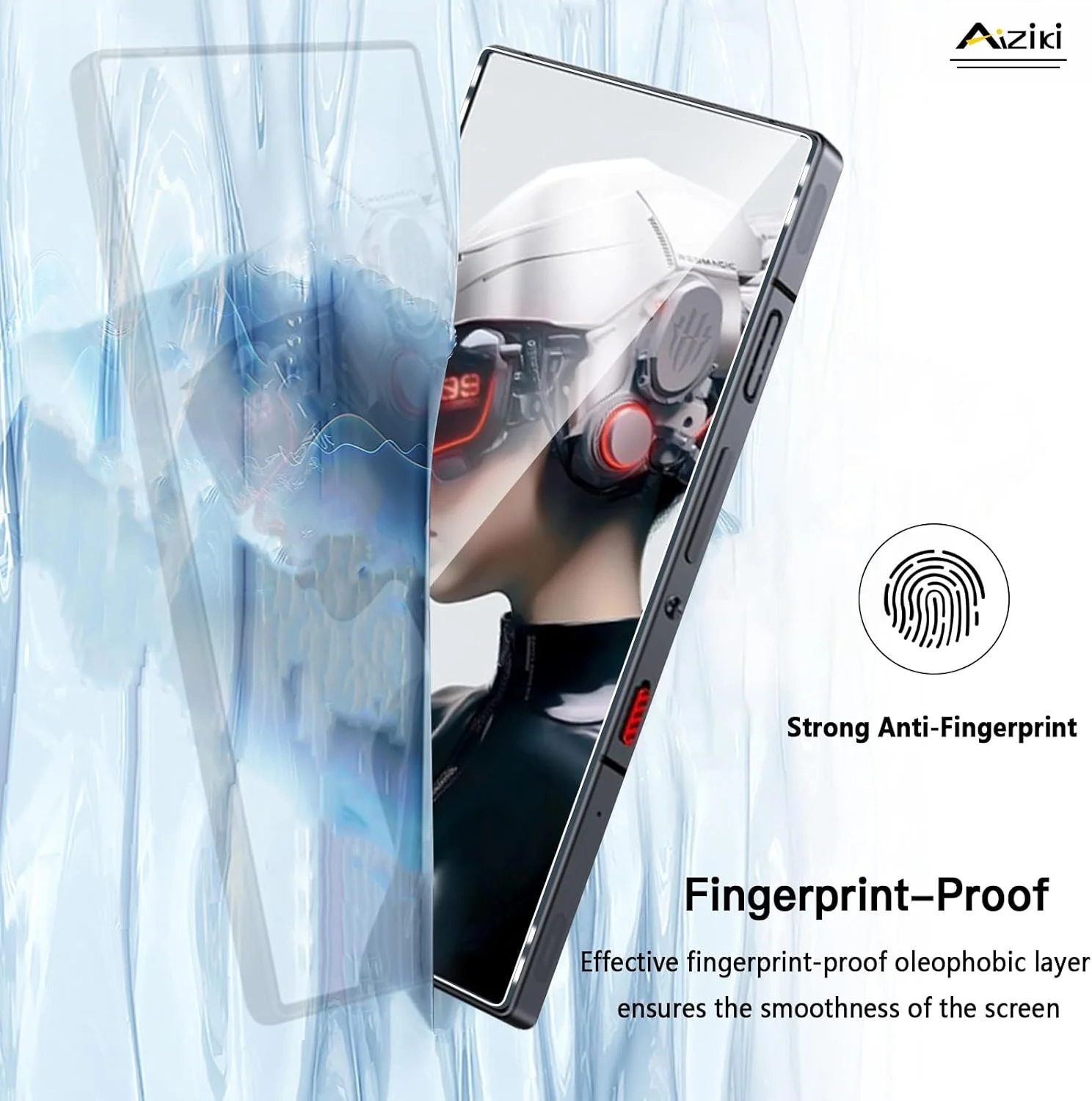 محافظ صفحه نمایش Aiziki [بسته 2 عددی] برای Red Magic 9 Pro/Red Magic 9S Pro/Nubia Z60 Ultra، شیشه حرارت دیده، سختی 9H، مقاوم در برابر خراش، سازگار با قاب، بدون حباب برای شیشه حرارت دیده RedMagic 9 Pro