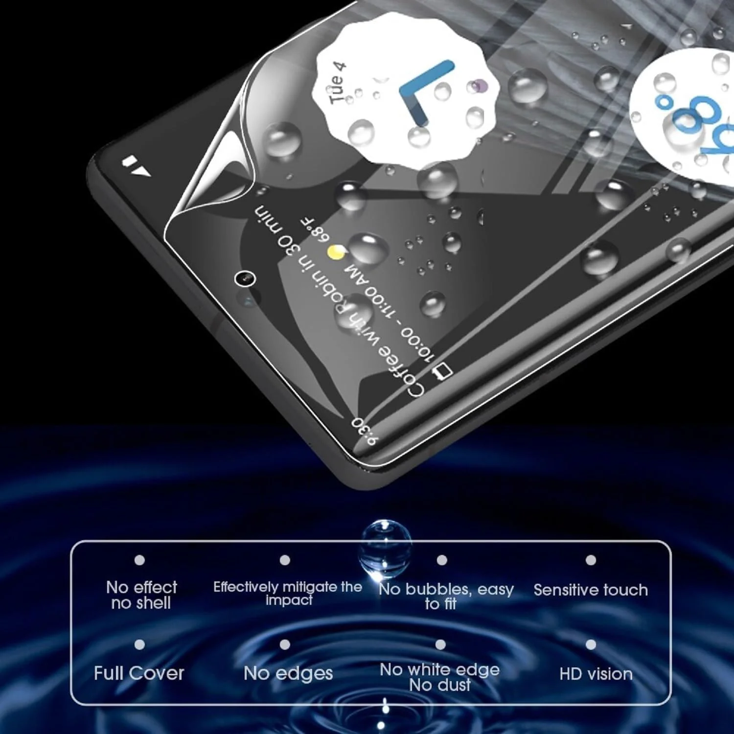 محافظ صفحه نمایش زونیی برای گوگل پیکسل 7، 3 عدد، [غیر شیشه ای، فیلم TPU] محافظ صفحه نمایش TPU نرم و شفاف HD برای گوگل پیکسل 7 - 6.3 اینچ، حساسیت بالا، نصب آسان