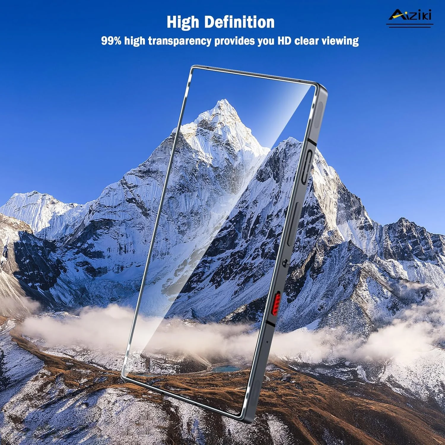 محافظ صفحه نمایش Aiziki [بسته 2 عددی] برای Red Magic 9 Pro/Red Magic 9S Pro/Nubia Z60 Ultra، شیشه حرارت دیده، سختی 9H، مقاوم در برابر خراش، سازگار با قاب، بدون حباب برای شیشه حرارت دیده RedMagic 9 Pro