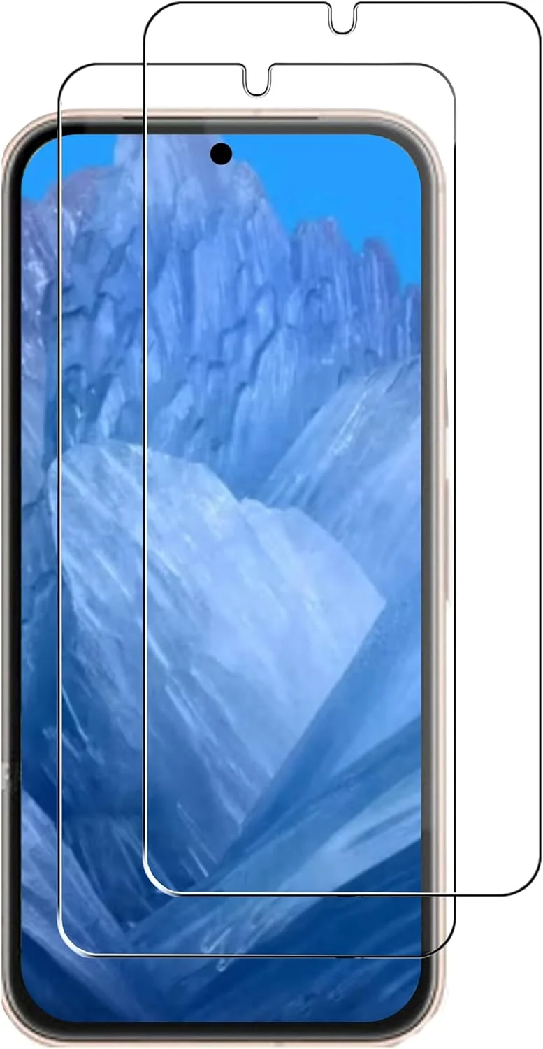 محافظ صفحه نمایش EKAM برای گوگل پیکسل 8A، [2 عدد] شیشه حرارت دیده [سختی 9H] [بدون حباب] [سازگار با قاب] محافظ صفحه نمایش برای پیکسل 8A (6.1 اینچ)