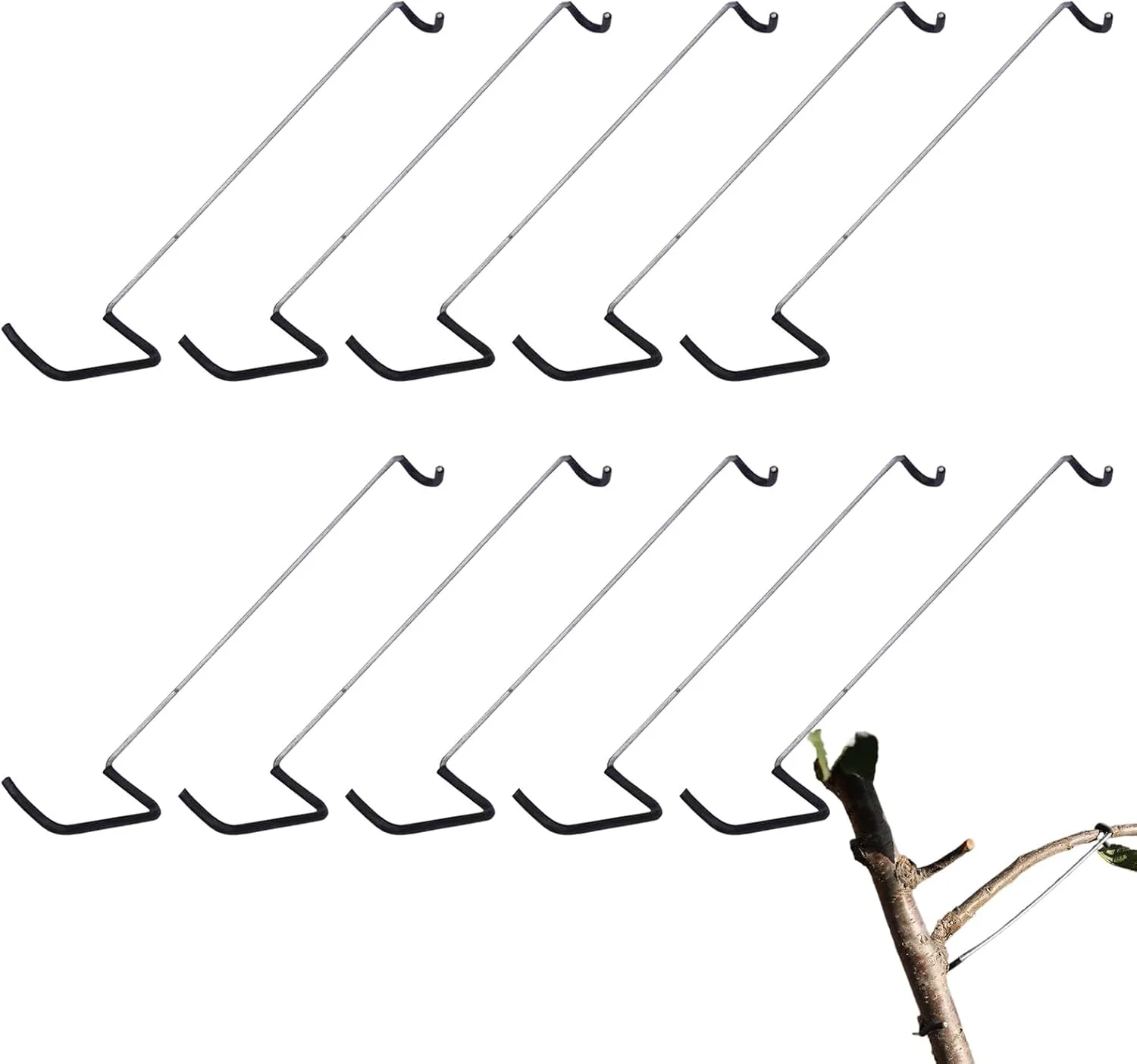 شاخه باز کن درختان میوه | کشنده شاخه درخت میوه 10 عددی | با آستین محافظ ابزار خم کننده 36 سانتی متر برای کاشت چمن، مراقبت از خاک باغ، کشاورزی، باغ کشاورزی و چمن