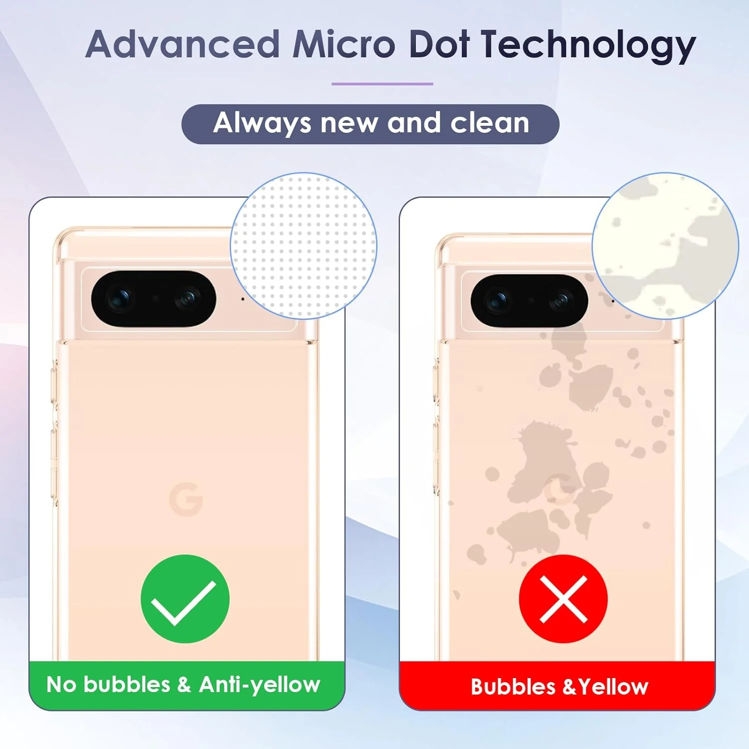 کاور Kiewhay سازگار با قاب Google Pixel 8، [مناسب Pixel 8 Pro نیست] [ضد زردی] [فوق العاده باریک] [شفاف HD] [محافظت در برابر سقوط] قاب TPU سیلیکونی - شفاف