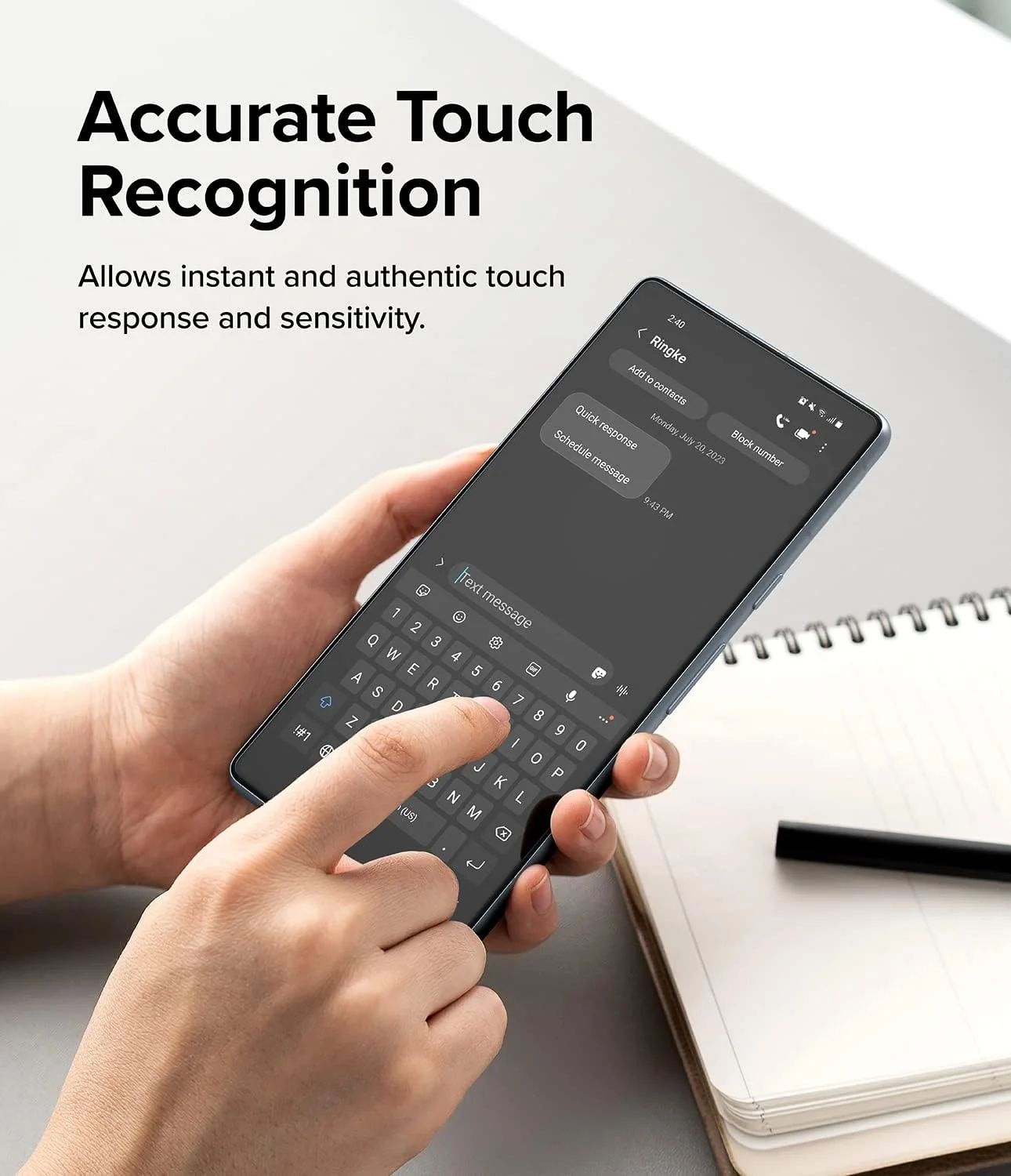 محافظ صفحه نمایش Ringke Dual Easy Film برای Google Pixel 7a [بسته 2 عددی] پوشش ضد لک با وضوح بالا نصب آسان حذف خودکار گرد و غبار محافظ صفحه نمایش سازگار با قاب Google Pixel 7a Film