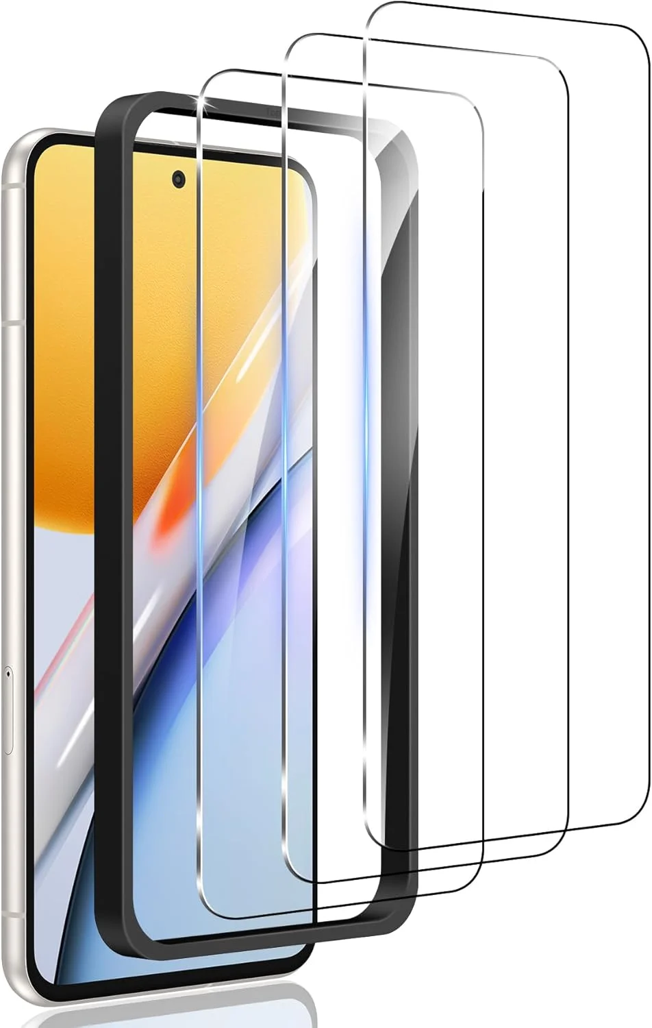 محافظ صفحه نمایش WYQLTD بسته 3 عددی برای Google Pixel 10 Pro XL، باز کردن قفل با اثر انگشت، شیشه حرارت دیده با سختی 9H، ضد خش و ضد شکستگی با وضوح بالا