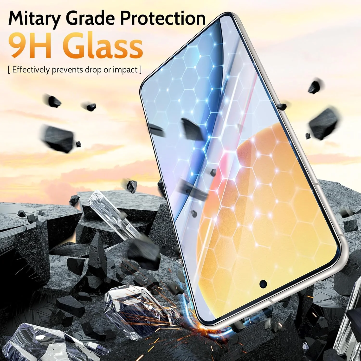 محافظ صفحه نمایش WYQLTD بسته 3 عددی برای Google Pixel 10 Pro XL، باز کردن قفل با اثر انگشت، شیشه حرارت دیده با سختی 9H، ضد خش و ضد شکستگی با وضوح بالا