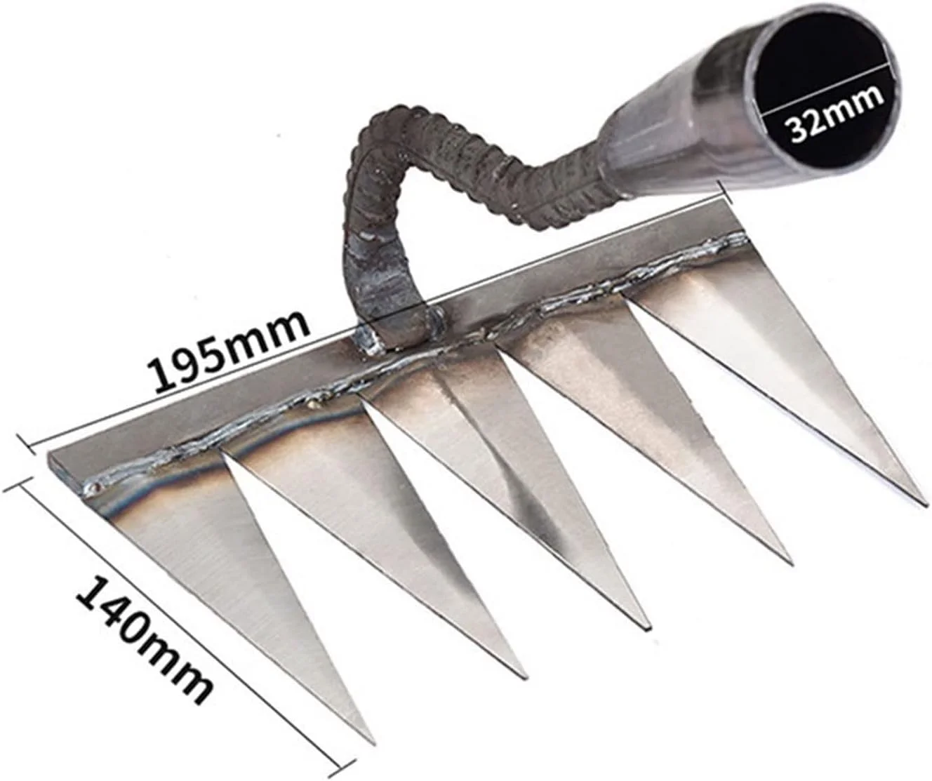 چنگک علف هرز کن BOSSGE، چنگک ناخن دار فولادی، چنگک چنگ زنی، ابزار باغبانی و کشاورزی (رنگ: 5 دندانه)