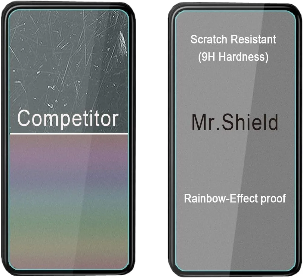 محافظ صفحه نمایش Mr.Shield برای گوگل پیکسل 5a [شیشه حرارت دیده] [سختی 9H] [بسته 3 عددی]