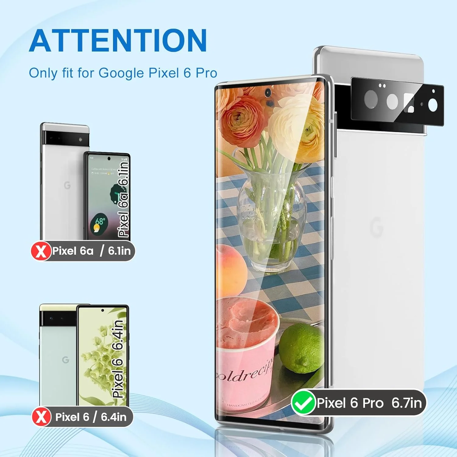 محافظ صفحه نمایش شیشه ای حرارت دیده uShield برای گوگل پیکسل 6 پرو، محافظ صفحه ضد خش، محافظ صفحه ضد اثر انگشت، 2 عدد محافظ صفحه نمایش + 2 عدد محافظ دوربین محافظ صفحه نمایش شیشه ای حرارت دیده uShield برای گوگل پیکسل 6 پرو، محافظ صفحه ضد خش، محافظ صفحه ضد اثر انگشت، 2 عدد محافظ صفحه نمایش + 2 عدد محافظ دوربین