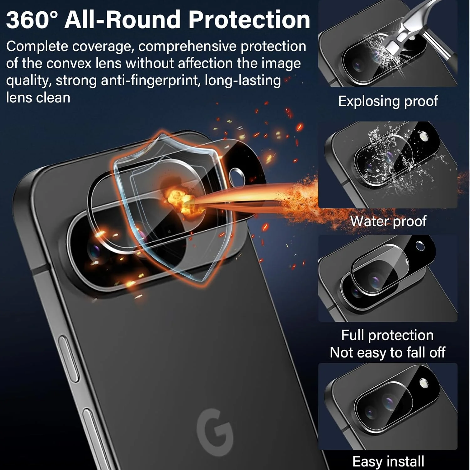 محافظ صفحه نمایش شیشه ای حرارت دیده Haofun، 2 عدد برای Google Pixel 9 5G و 2 عدد محافظ لنز دوربین عقب، 0.33 میلی متر، سختی 9H، محافظ شیشه ای HD، ضد خش محافظ صفحه نمایش شیشه ای حرارت دیده Haofun، 2 عدد برای Google Pixel 9 5G و 2 عدد محافظ لنز دوربین عقب، 0.33 میلی متر، سختی 9H، محافظ شیشه ای HD، ضد خش