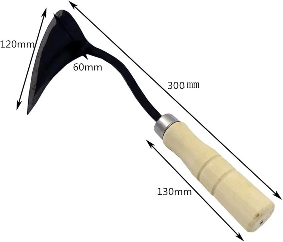 بیلچه HODORE برای وجین علف های هرز، بیلچه دستی با گردن خمیده مثلثی، ابزار باغبانی کشاورزی