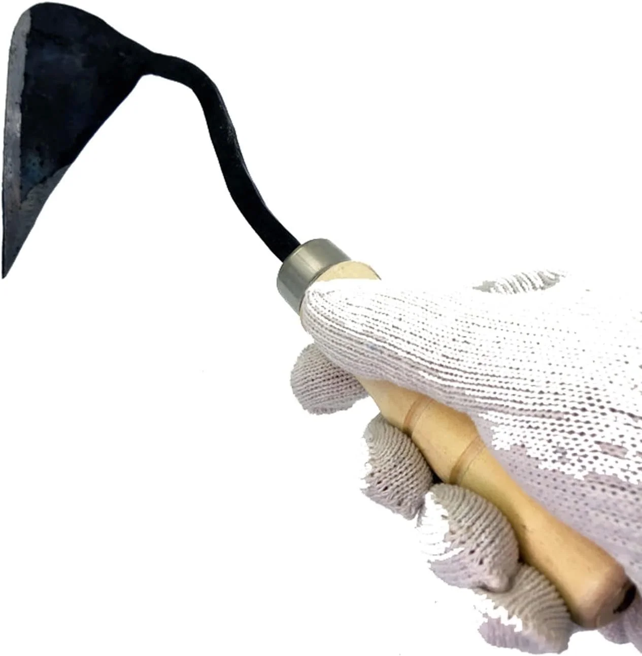 بیلچه HODORE برای وجین علف های هرز، بیلچه دستی با گردن خمیده مثلثی، ابزار باغبانی کشاورزی