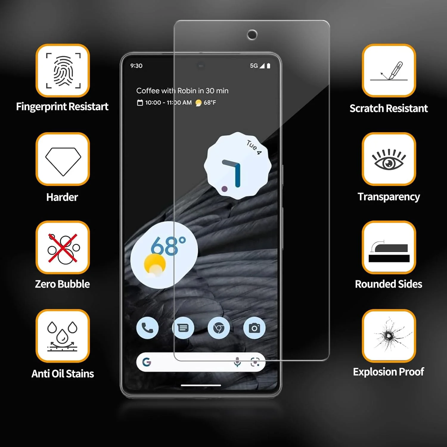 محافظ صفحه نمایش شیشه ای حرارت دیده WowFluy، بسته 3 عددی، مناسب برای گوگل پیکسل 6a / پیکسل 7a، ضد خش، بدون حباب، شفافیت HD، سختی 9H، نصب آسان، سازگار با قاب محافظ صفحه نمایش شیشه ای حرارت دیده WowFluy، بسته 3 عددی، مناسب برای گوگل پیکسل 6a / پیکسل 7a، ضد خش، بدون حباب، شفافیت HD، سختی 9H، نصب آسان، سازگار با قاب