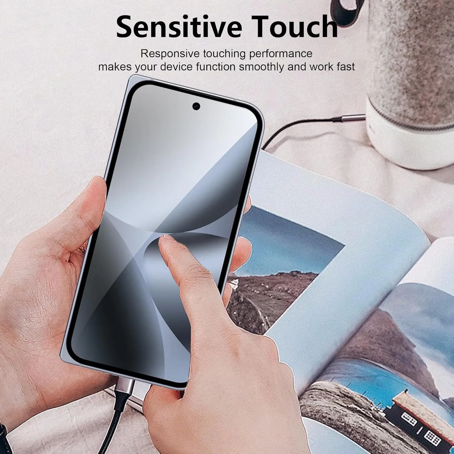 [بسته 2+2] محافظ صفحه نمایش Gruattreay سازگار با Google Pixel 10 Pro Fold 2025 به همراه محافظ لنز دوربین، [پشتیبانی از باز کردن قفل اثر انگشت] سختی 9H، فیلم شیشه ای حرارت دیده ضد خش