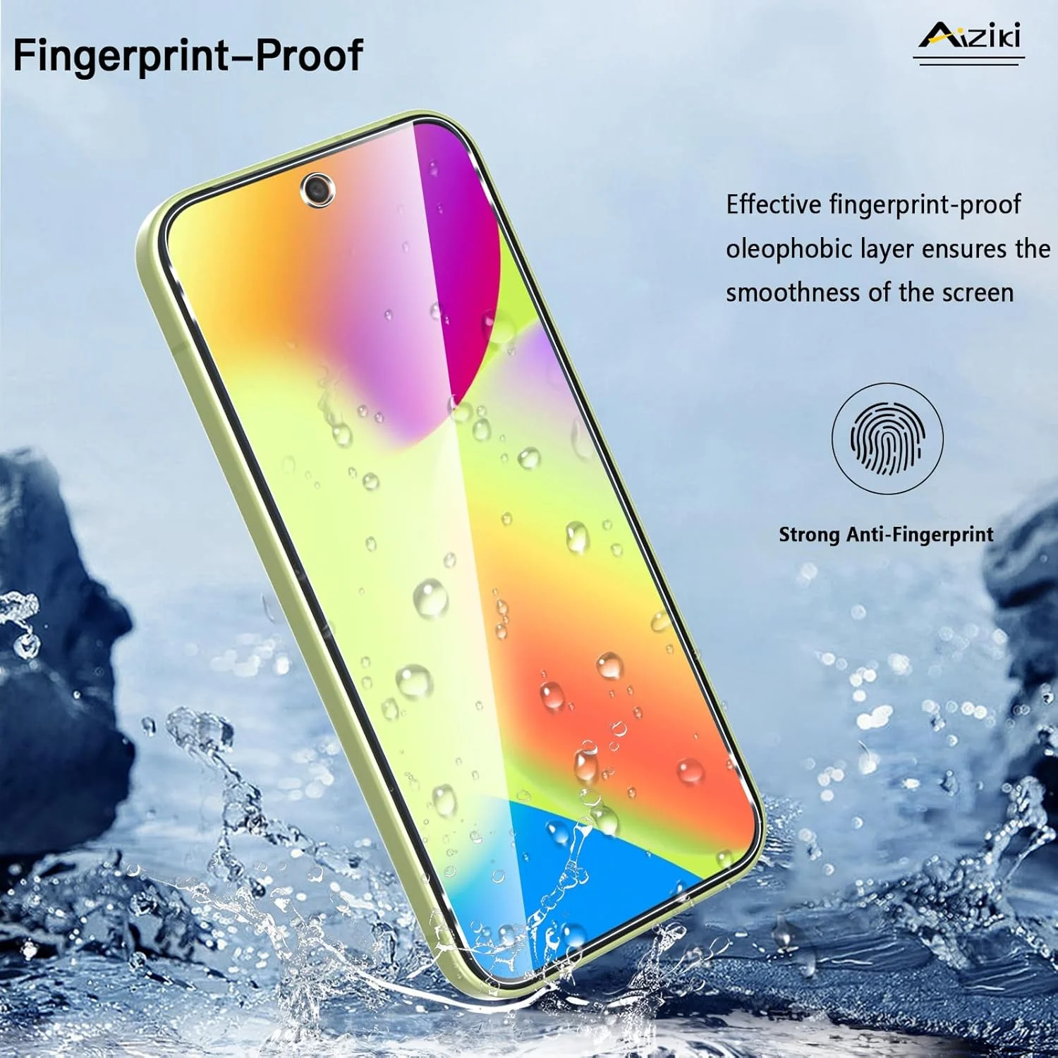 محافظ صفحه نمایش شیشه ای Aiziki [3 عدد برای گوگل پیکسل 10/10 پرو با ابزار نصب آسان، 0.33 میلی متر فوق العاده شفاف، ضد اثر انگشت، بدون حباب، فوق العاده مقاوم، HD شفاف]