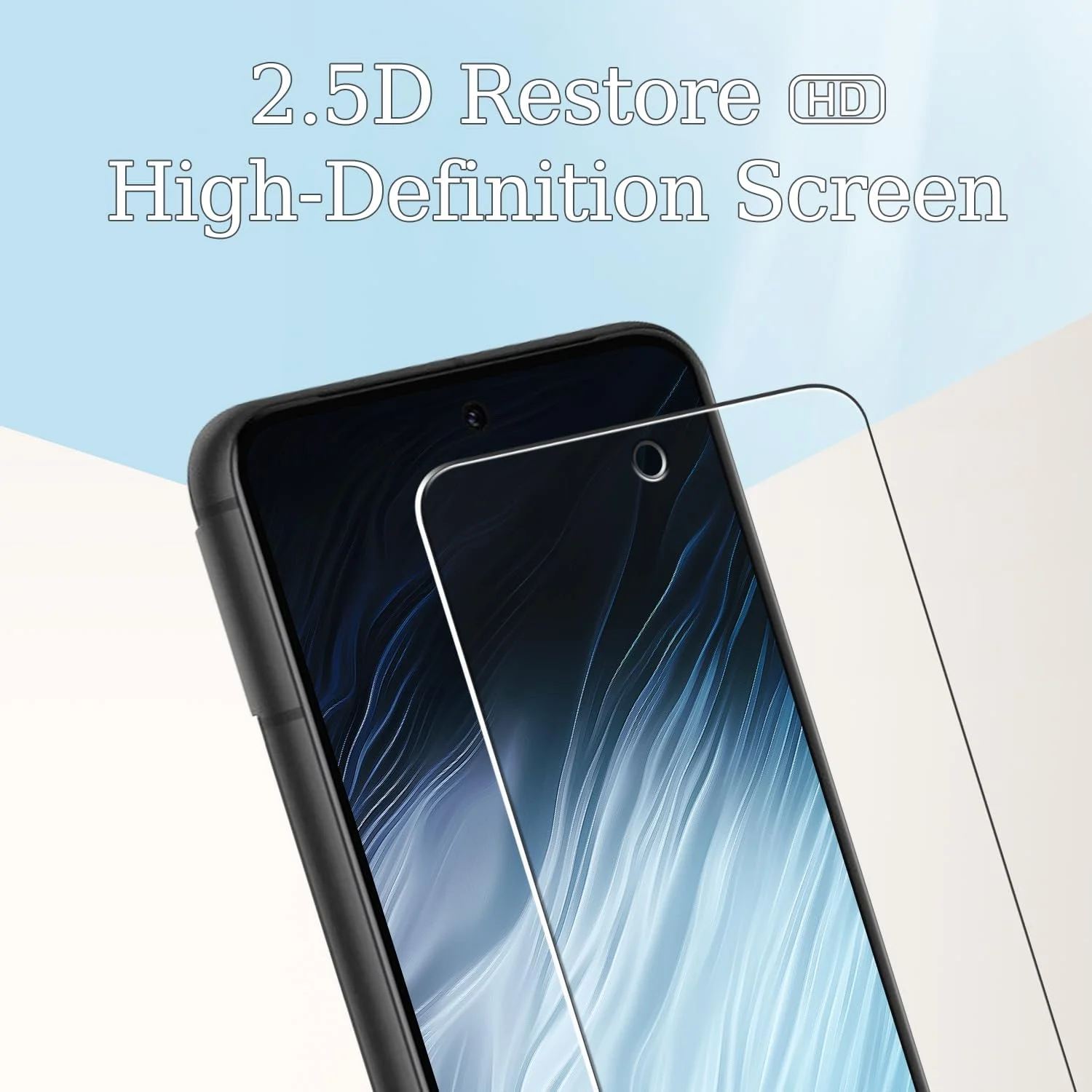 محافظ صفحه نمایش [بسته 3 عددی] Kesuwe برای Google Pixel 8a، شیشه حرارت دیده، ضد خش، ضد شکستگی، ضد ضربه، بدون حباب، شفاف HD، سازگار با قاب، نصب آسان