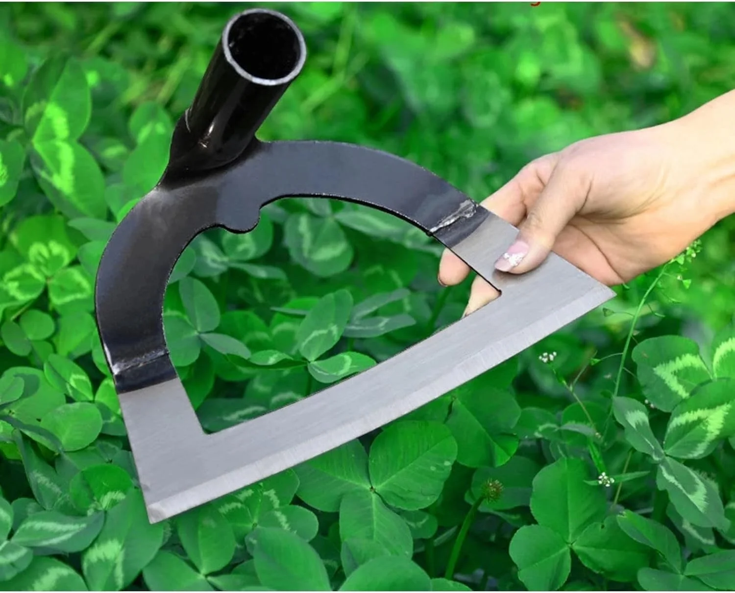 بیلچه باغبانی HODORE برای وجین کاری، بیلچه های کشاورزی، چنگک وجین کاری دستی، بیلچه فولادی توخالی برای کاشت سبزیجات، سست کردن خاک، ابزار وجین کاری (رنگ: S)