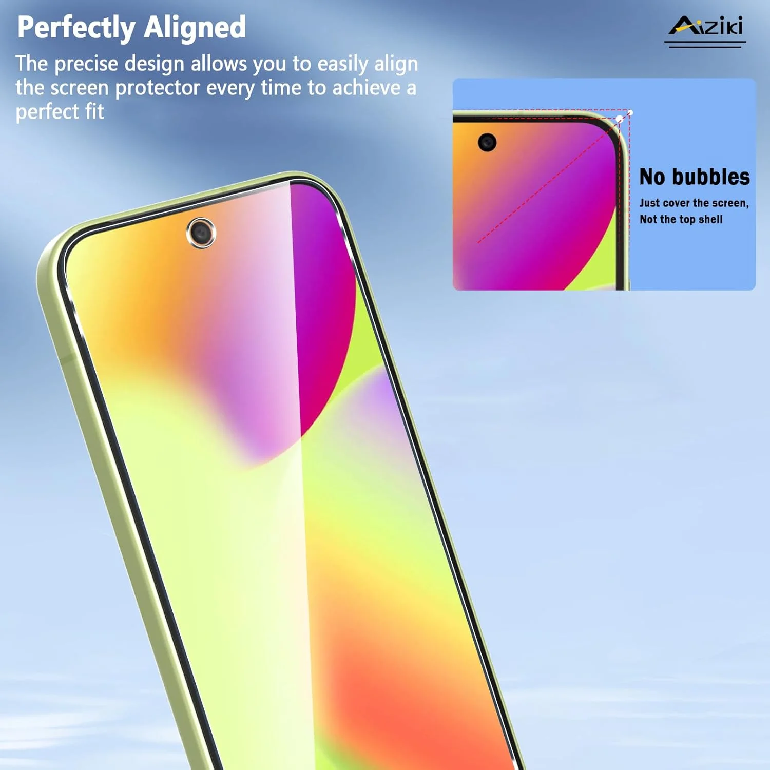 محافظ صفحه نمایش شیشه ای Aiziki [3 عدد برای گوگل پیکسل 10/10 پرو با ابزار نصب آسان، 0.33 میلی متر فوق العاده شفاف، ضد اثر انگشت، بدون حباب، فوق العاده مقاوم، HD شفاف]