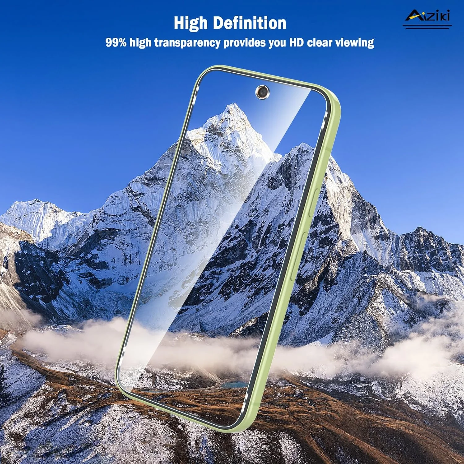 محافظ صفحه نمایش شیشه ای Aiziki [3 عدد برای گوگل پیکسل 10/10 پرو با ابزار نصب آسان، 0.33 میلی متر فوق العاده شفاف، ضد اثر انگشت، بدون حباب، فوق العاده مقاوم، HD شفاف]