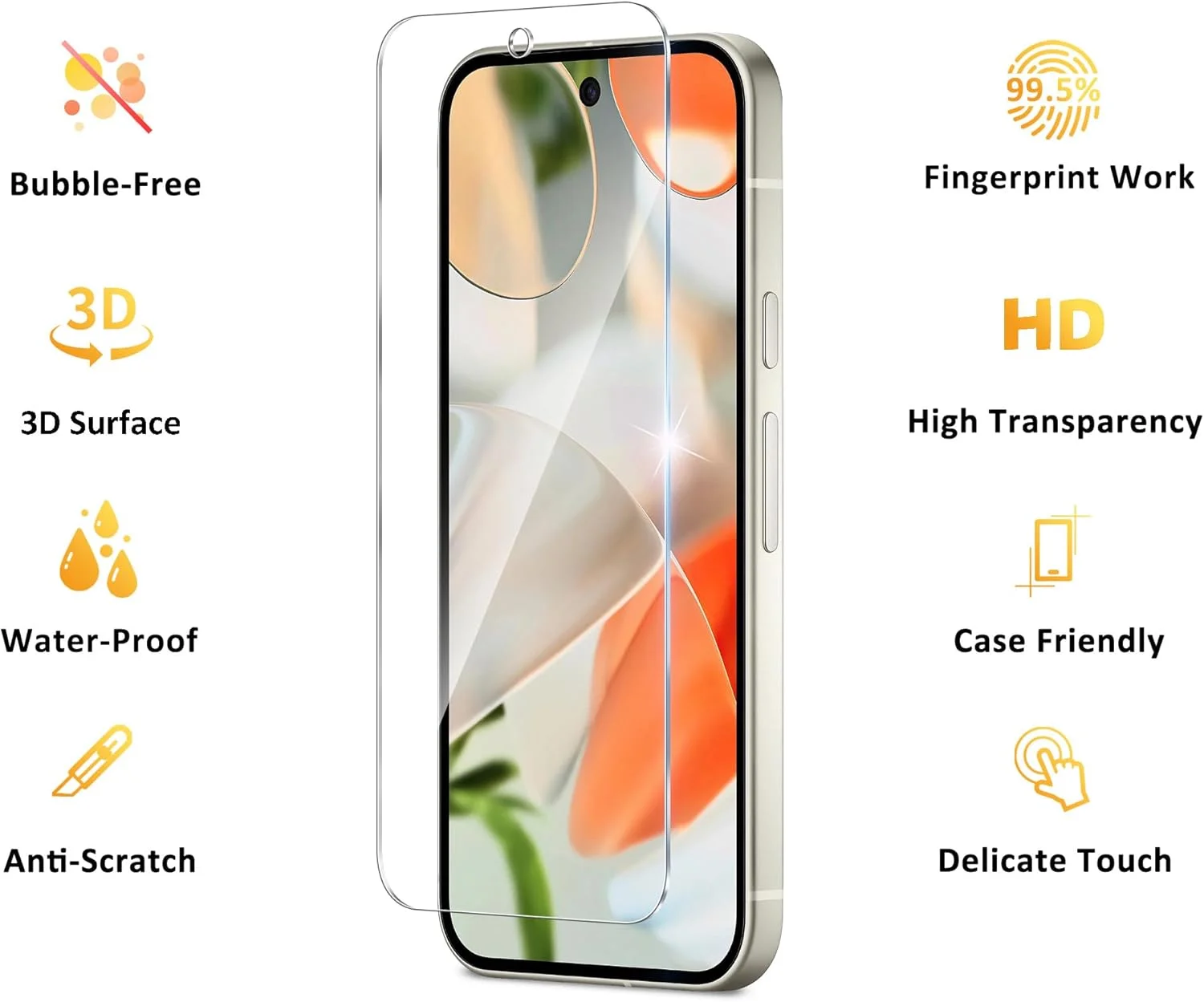 محافظ صفحه نمایش حریم خصوصی شیشه ای آیفون X XS [نسل جدید]، طراحی شده برای آیفون X/XS