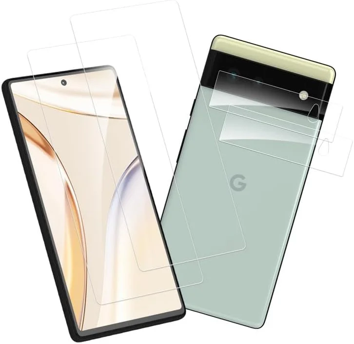 محافظ صفحه نمایش شیشه ای حرارت دیده Joywing برای Google Pixel 6، محافظ صفحه نمایش شفاف HD برای Pixel 6 5G، محافظ لنز دوربین، 2 + 2 تکه، محافظ صفحه نمایش مقاوم در برابر خش 9H و ضد روغن