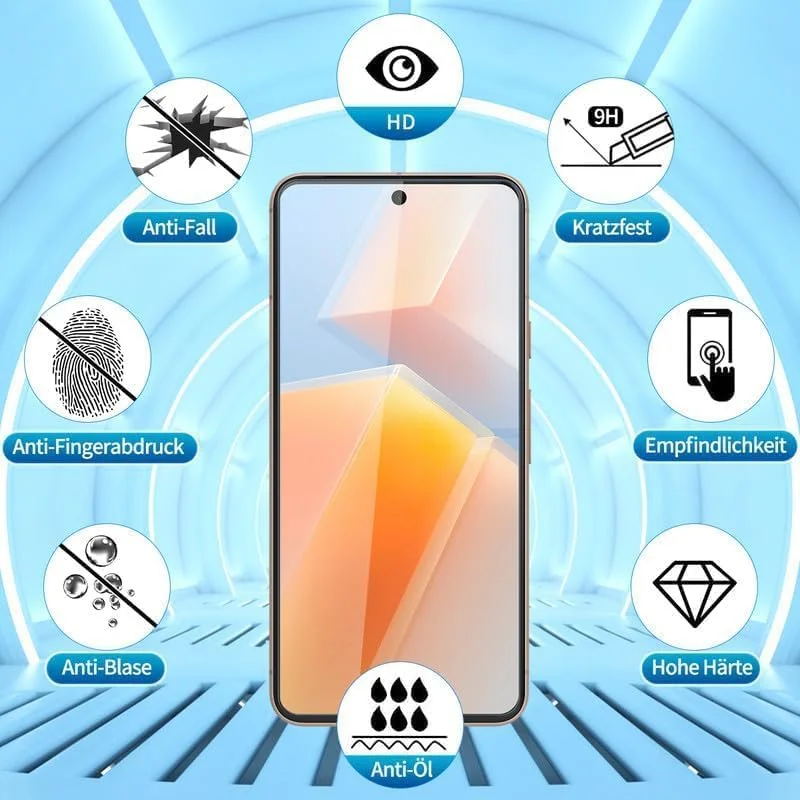 محافظ صفحه نمایش Wondoner بسته 2 عددی برای محافظ صفحه نمایش Google Pixel 8a، محافظ نصب آسان 0.33 میلی متری برای شیشه حرارت دیده Google Pixel 8a 5G، [ضد اثر انگشت] فیلم محافظ صفحه نمایش HD 9H