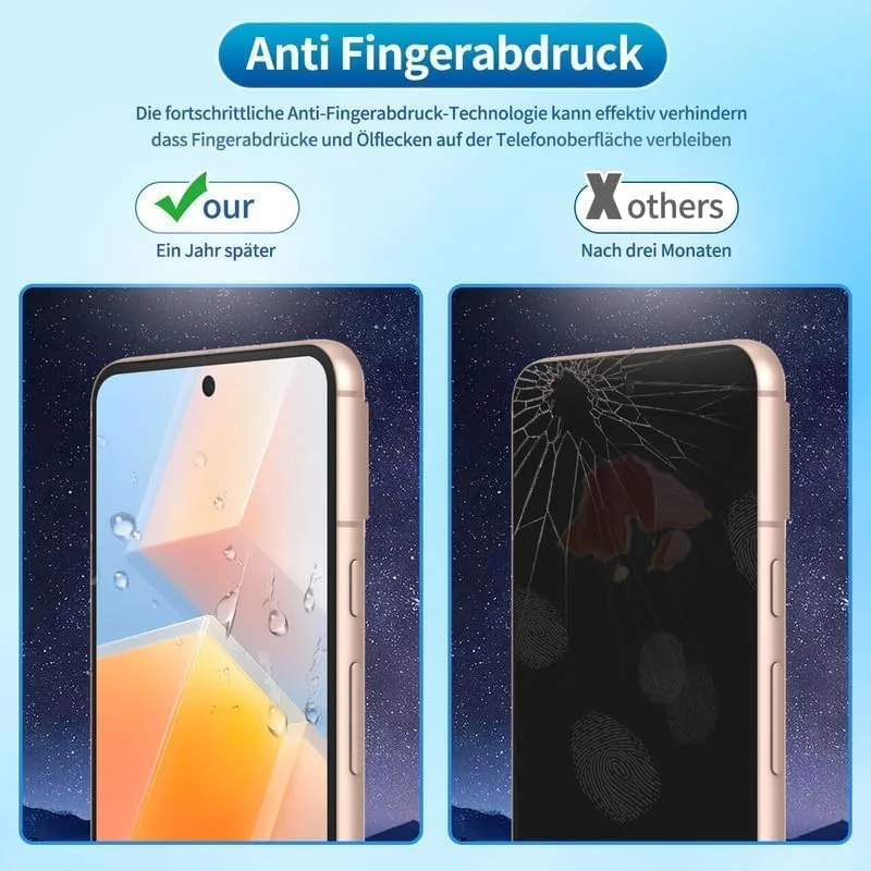 محافظ صفحه نمایش Wondoner بسته 2 عددی برای محافظ صفحه نمایش Google Pixel 8a، محافظ نصب آسان 0.33 میلی متری برای شیشه حرارت دیده Google Pixel 8a 5G، [ضد اثر انگشت] فیلم محافظ صفحه نمایش HD 9H