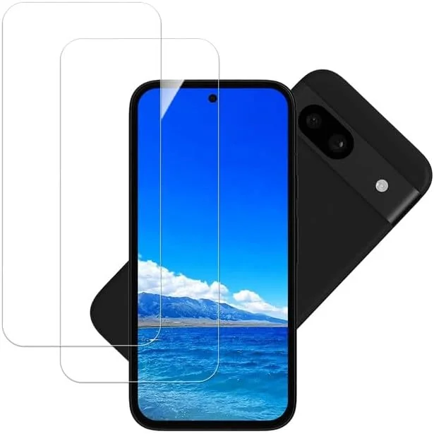 محافظ صفحه نمایش شیشه ای حرارت دیده بانویاو برای گوگل پیکسل 8a، فیلم پیکسل 8a مقاوم در برابر خراش 9H، محافظ صفحه نمایش بدون حباب، شیشه محافظ پیکسل 8a، فیلم شیشه ای فوق العاده HD گوگل پیکسل 8a 5G، بسته 2 عددی