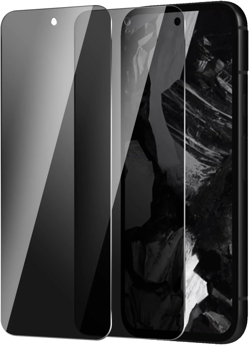 محافظ صفحه نمایش شیشه ای حرارت دیده BIESHKJ برای Google Pixel 8a، سختی 9H، نصب آسان، سازگار با قاب و مقاوم در برابر خراش برای Google Pixel 8a