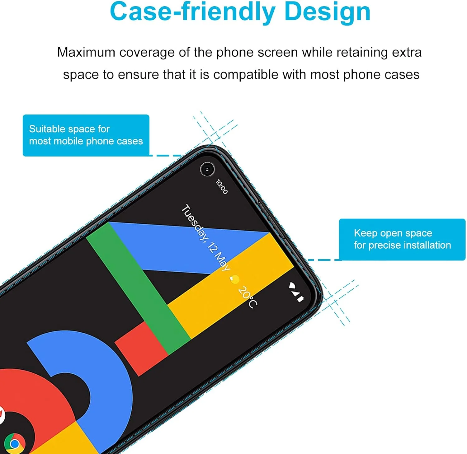 محافظ صفحه نمایش شیشه ای حرارت دیده دیدیسکی برای گوگل پیکسل 4a 4G 5.8 اینچ (نه برای پیکسل 4A 5G)، [بسته 2 عددی] محافظ صفحه نمایش، لمس نرم، تمیز کردن آسان، نصب آسان، شفاف