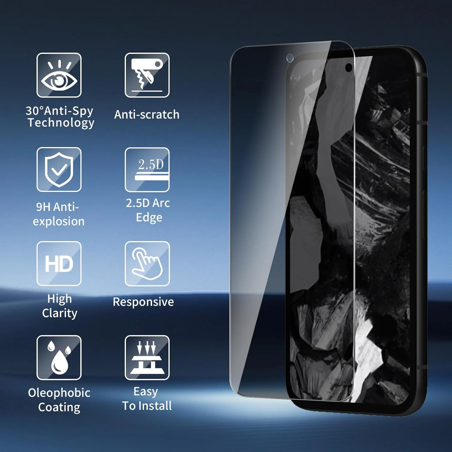 محافظ صفحه نمایش شیشه ای حرارت دیده BIESHKJ برای Google Pixel 8a، سختی 9H، نصب آسان، سازگار با قاب و مقاوم در برابر خراش برای Google Pixel 8a محافظ صفحه نمایش شیشه ای حرارت دیده BIESHKJ برای Google Pixel 8a، سختی 9H، نصب آسان، سازگار با قاب و مقاوم در برابر خراش برای Google Pixel 8a