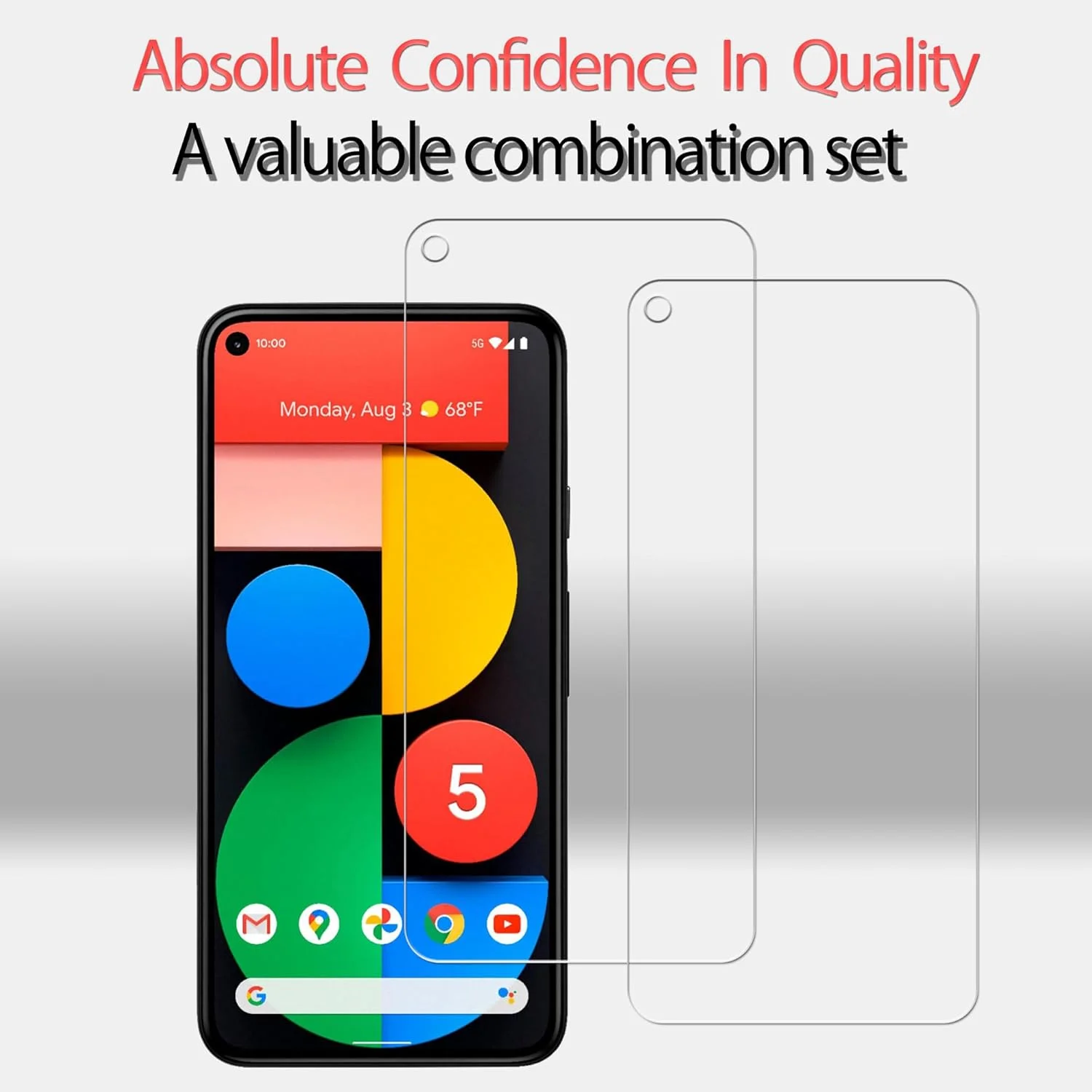 محافظ صفحه نمایش شیشه ای حرارت دیده HKKAIS برای گوگل پیکسل 5، بسته 2 عددی محافظ صفحه نمایش شیشه ای حرارت دیده HKKAIS برای گوگل پیکسل 5، بسته 2 عددی