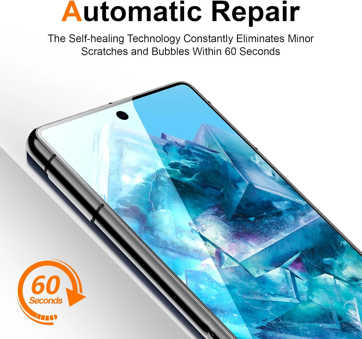 محافظ صفحه نمایش حریم خصوصی Kuteja برای گوگل پیکسل 8 پرو، [باز کردن قفل اثر انگشت] پوشش کامل فیلم محافظ صفحه نمایش TPU ضد جاسوسی گوگل 8 پرو، حساسیت بالا، سازگار با قاب، 2 عددی