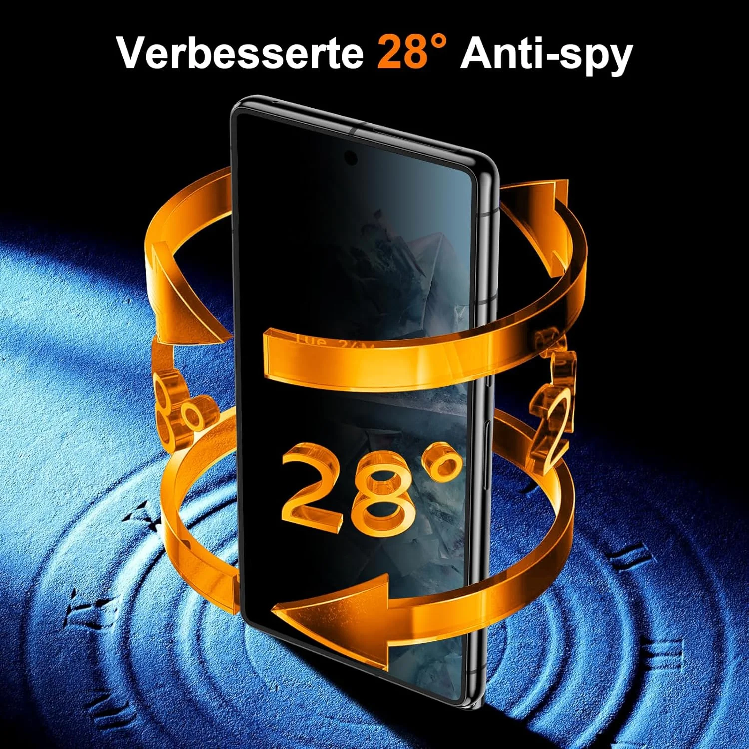 محافظ صفحه نمایش حریم خصوصی Kuteja برای گوگل پیکسل 8 پرو، [باز کردن قفل اثر انگشت] پوشش کامل فیلم محافظ صفحه نمایش TPU ضد جاسوسی گوگل 8 پرو، حساسیت بالا، سازگار با قاب، 2 عددی