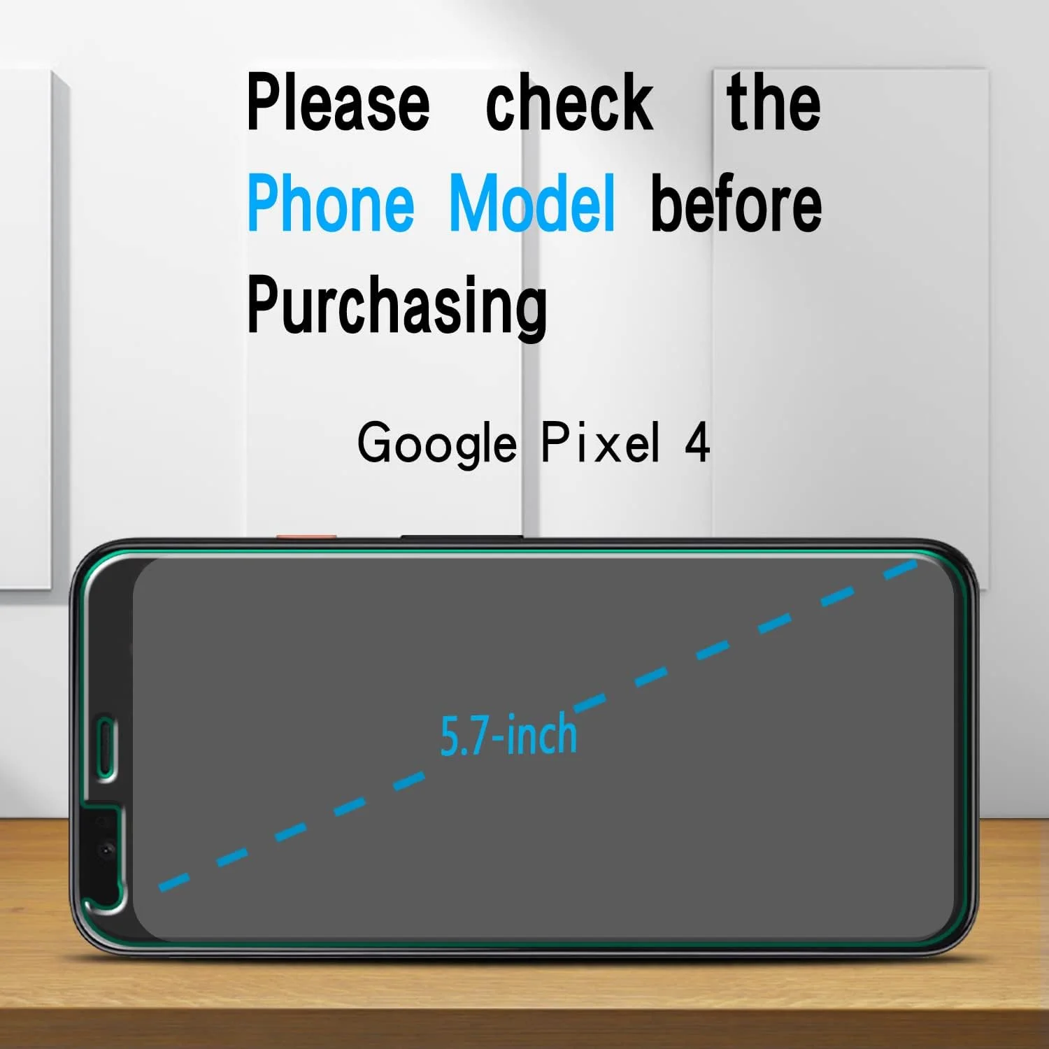 محافظ صفحه نمایش شیشه ای تمپرد اسلنکو (Slanku) بسته 3 عددی برای گوگل پیکسل 4، سختی 9H، سازگار با قاب، بدون حباب، ضد خش، نصب آسان