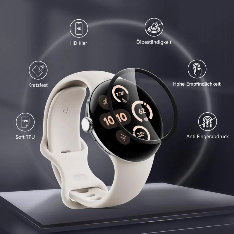 محافظ صفحه نمایش Banuyaw سازگار با ساعت هوشمند Google Pixel Watch 3 41mm، محافظ صفحه شیشه ای حرارت دیده TPU نرم، بسته 2 عددی محافظ شیشه ای فوق شفاف محافظ صفحه نمایش Banuyaw سازگار با ساعت هوشمند Google Pixel Watch 3 41mm، محافظ صفحه شیشه ای حرارت دیده TPU نرم، بسته 2 عددی محافظ شیشه ای فوق شفاف