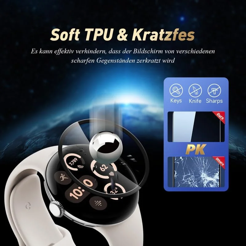 محافظ صفحه نمایش Banuyaw سازگار با ساعت هوشمند Google Pixel Watch 3 41mm، محافظ صفحه شیشه ای حرارت دیده TPU نرم، بسته 2 عددی محافظ شیشه ای فوق شفاف محافظ صفحه نمایش Banuyaw سازگار با ساعت هوشمند Google Pixel Watch 3 41mm، محافظ صفحه شیشه ای حرارت دیده TPU نرم، بسته 2 عددی محافظ شیشه ای فوق شفاف