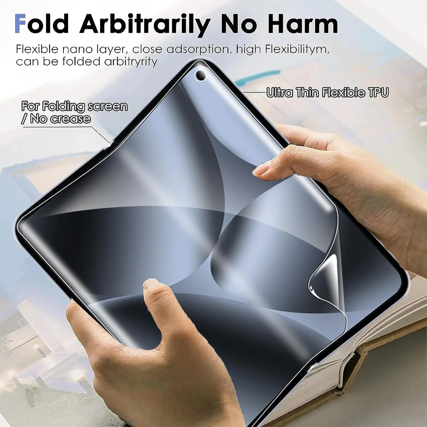 محافظ صفحه نمایش گرواتری سازگار با گوگل پیکسل 10 پرو فولد 2025 ([بسته 2+2+2]، 2 عدد محافظ داخلی و 2 عدد محافظ بیرونی TPU انعطاف پذیر + محافظ لنز دوربین شیشه ای، ضد خش HD)