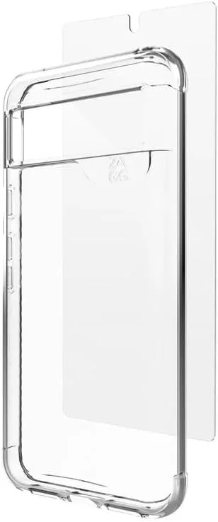 مجموعه قاب محافظ لوکس ZAGG و محافظ صفحه نمایش شیشه ای 360 درجه سازگار با Google Pixel 8، بادوام، باریک، محافظت در برابر ضربه، شفاف مجموعه قاب محافظ لوکس ZAGG و محافظ صفحه نمایش شیشه ای 360 درجه سازگار با Google Pixel 8، بادوام، باریک، محافظت در برابر ضربه، شفاف