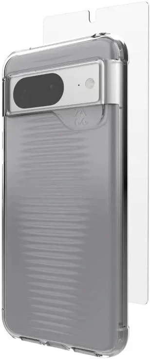 مجموعه قاب محافظ لوکس ZAGG و محافظ صفحه نمایش شیشه ای 360 درجه سازگار با Google Pixel 8، بادوام، باریک، محافظت در برابر ضربه، شفاف مجموعه قاب محافظ لوکس ZAGG و محافظ صفحه نمایش شیشه ای 360 درجه سازگار با Google Pixel 8، بادوام، باریک، محافظت در برابر ضربه، شفاف