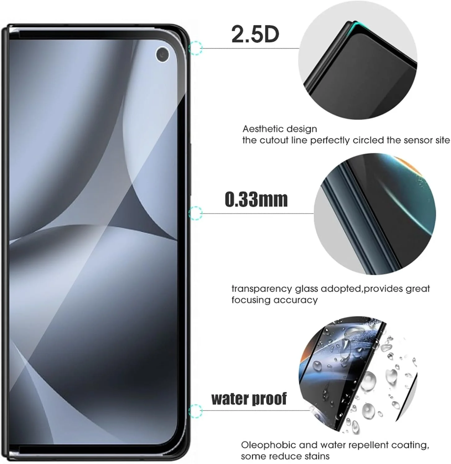 محافظ صفحه نمایش گرواتری سازگار با گوگل پیکسل 10 پرو فولد 2025 ([بسته 2+2+2]، 2 عدد محافظ داخلی و 2 عدد محافظ بیرونی TPU انعطاف پذیر + محافظ لنز دوربین شیشه ای، ضد خش HD)