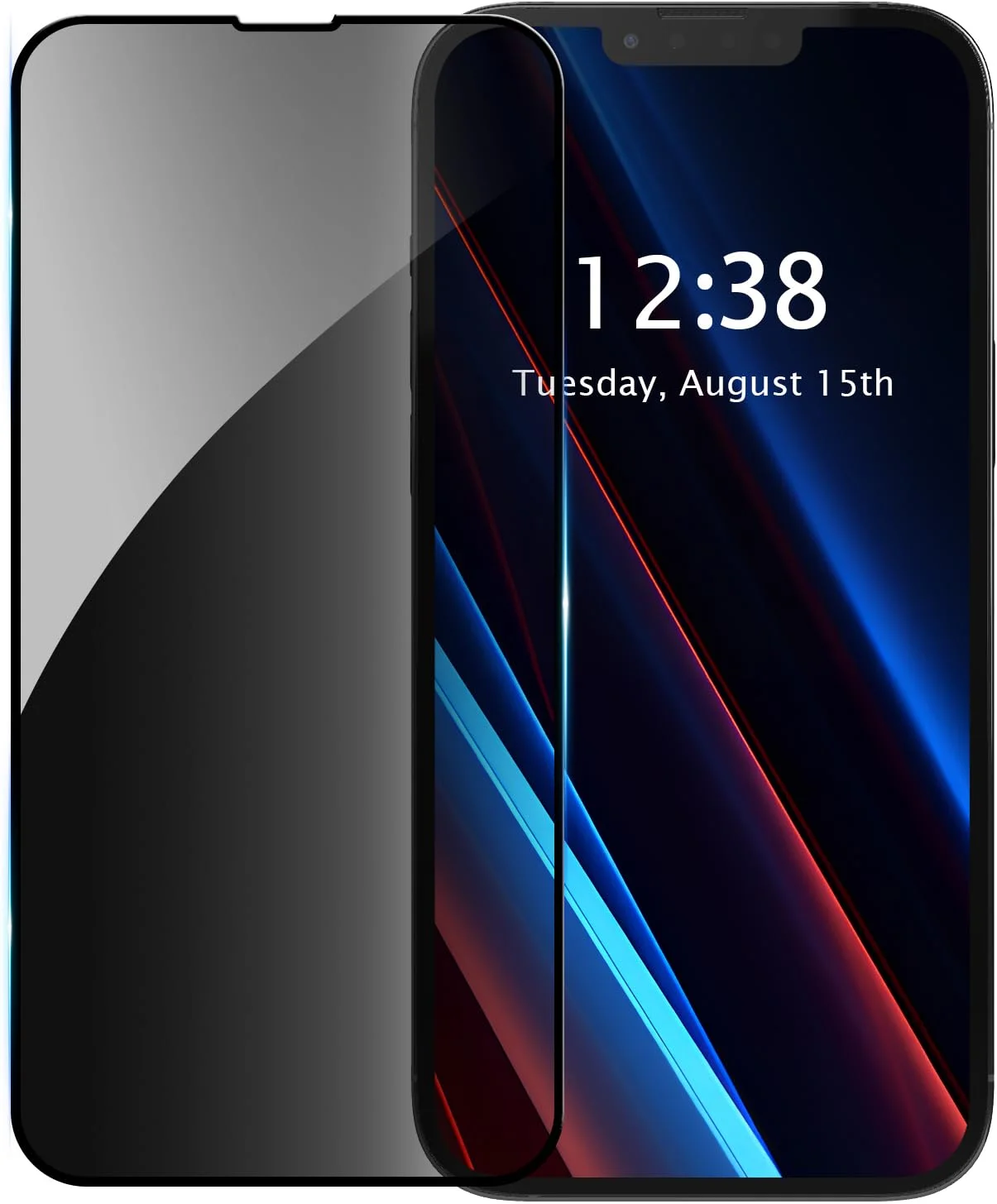 محافظ صفحه نمایش حریم خصوصی GANGANPRO سازگار با Google Pixel 8 Pro 5G، مشکی HD با سختی 9H، پوشش شیشه ای تمپرد ضد جاسوسی