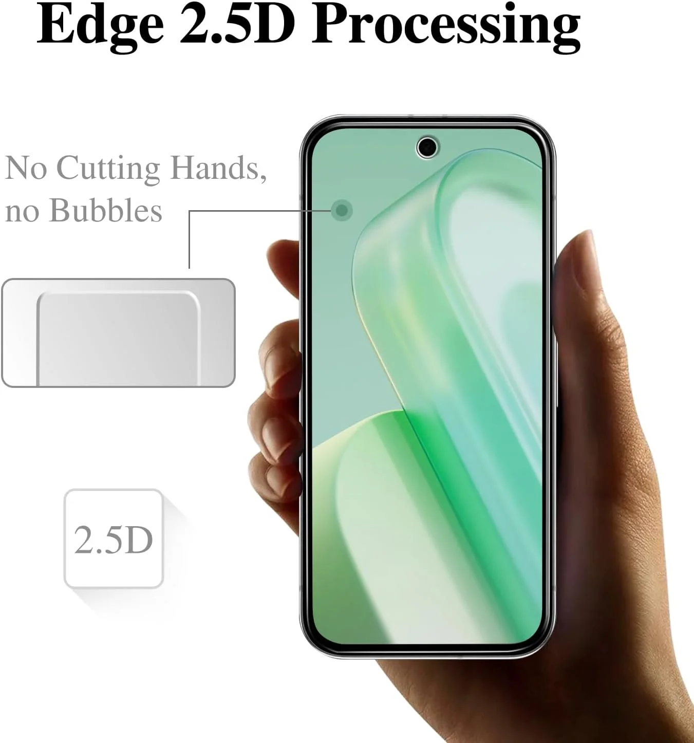 محافظ صفحه نمایش حریم خصوصی پوکولان بسته 3+3 برای گوگل پیکسل 9A به همراه محافظ لنز دوربین، شیشه حرارت دیده ضد جاسوسی، سختی 9H، ضد خش، بدون حباب، نصب آسان