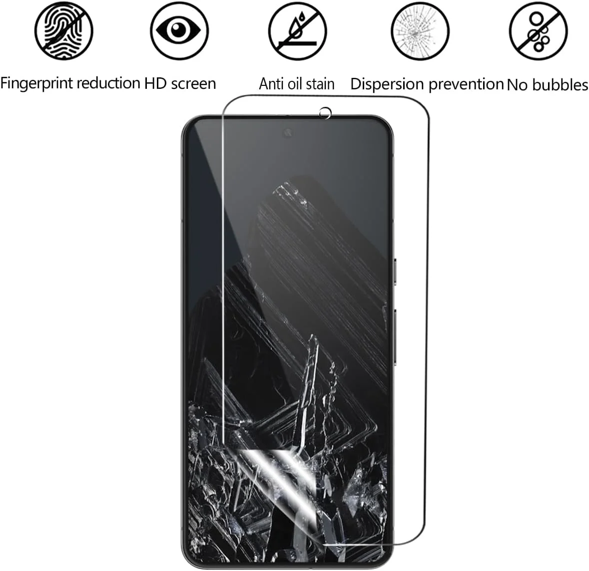 محافظ صفحه نمایش TPU فیلم Phlleyaa برای Google Pixel 8 Pro، 2 عدد و محافظ شیشه ای دوربین، 2 عدد، نصب آسان، بدون حباب و ضد خش، شیشه حرارت دیده برای Google Pixel 8 Pro محافظ صفحه نمایش TPU فیلم Phlleyaa برای Google Pixel 8 Pro، 2 عدد و محافظ شیشه ای دوربین، 2 عدد، نصب آسان، بدون حباب و ضد خش، شیشه حرارت دیده برای Google Pixel 8 Pro